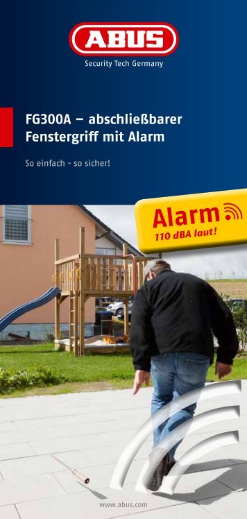 e FG300A – abschließbarer Fenstergriff mit Alarm - Abus