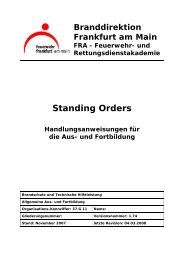 Standing Orders - Feuerwehr Frankfurt a.M.