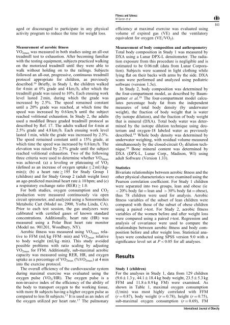 Total body fat does not influence maximal aerobic capacity