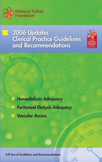 2006 Updates Clinical Practice Guidelines and Recommendations