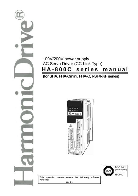 Ac Servo Driver Ha 800c Series Technical Data