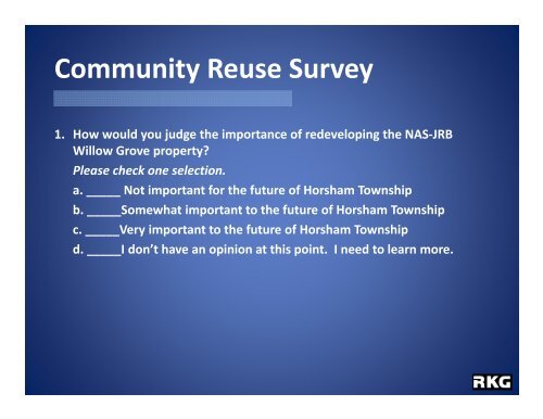 NAS-JRB Willow Grove Base Reuse Master Plan and ...