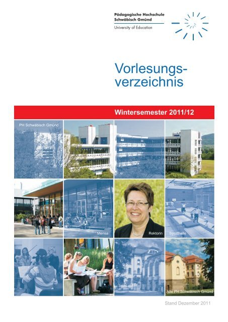 Vorlesungs- verzeichnis - Pädagogische Hochschule - Schwäbisch ...