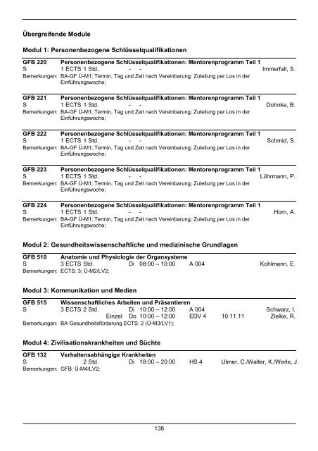 Vorlesungs- verzeichnis - Pädagogische Hochschule - Schwäbisch ...