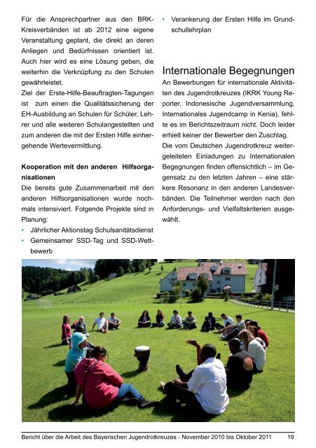 Arbeitsbericht - Bayerisches Jugendrotkreuz