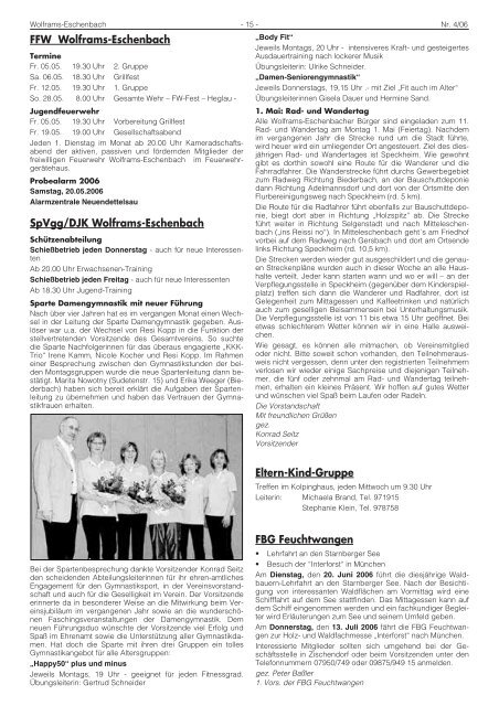 Amtsblatt Mai 2006 - Stadt Wolframs-Eschenbach