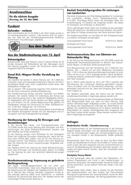 Amtsblatt Mai 2006 - Stadt Wolframs-Eschenbach