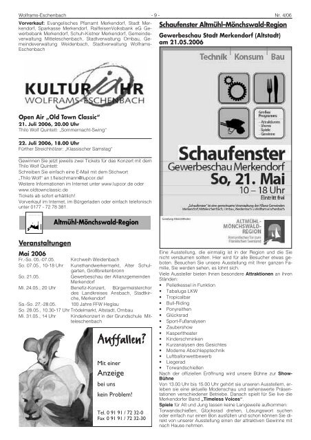 Amtsblatt Mai 2006 - Stadt Wolframs-Eschenbach