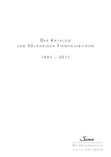 D e r K atalog zum 50 jährigen F irmenjubiläum - Sinn-Spezialuhren