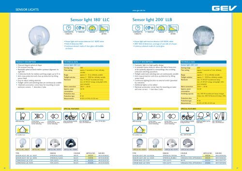 CATALOG LIGHT SYSTEMS LIGHT SYSTEMS - GEV