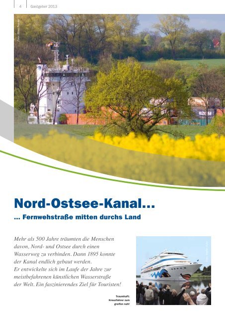 Gastgeber 2013 - am Nord-Ostsee-Kanal!