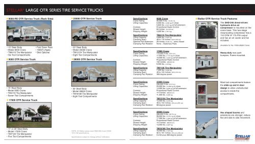 stellar® large otr series tire service trucks - Stellar Industries, Inc.