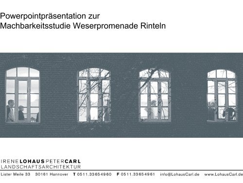 Konzept "Weserpromenade", Planungsgemeinschaft Lohaus & Carl