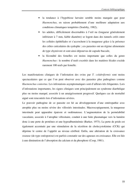 Régulation des populations de Nématodes gastro-intestinaux ...