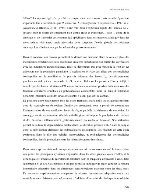 Régulation des populations de Nématodes gastro-intestinaux ...