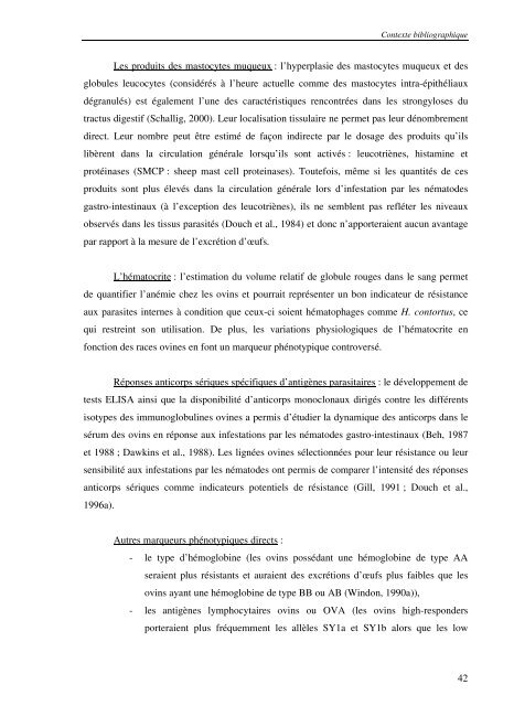 Régulation des populations de Nématodes gastro-intestinaux ...