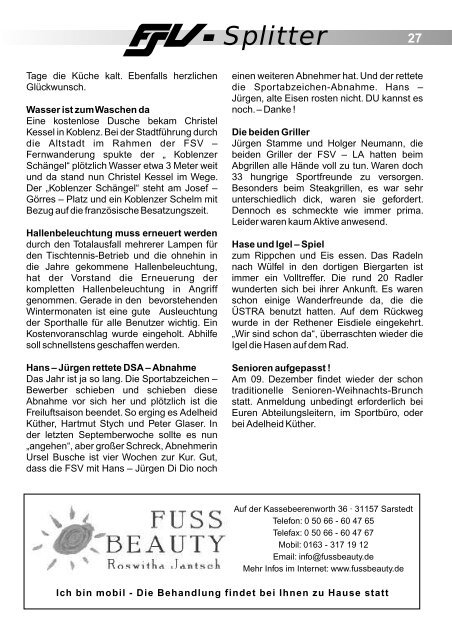 Ausgabe Nov 2012 - FSV Sarstedt eV