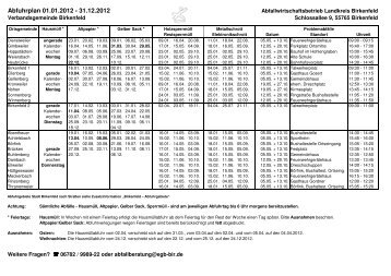 Abfuhrplan Birkenfeld Endversion 2012 - EGB ...