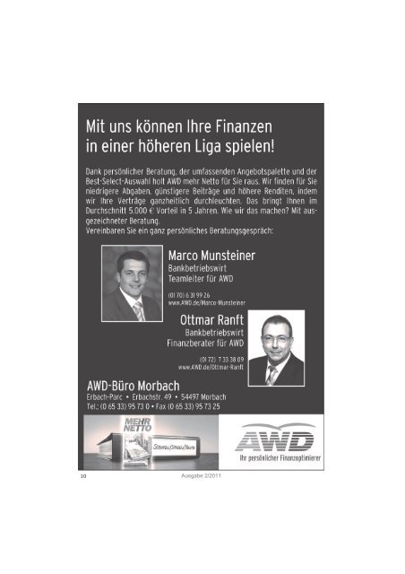 Ausgabe 2/2011 SG Niederhambach/Schwollen I 5 Frauen SV ...