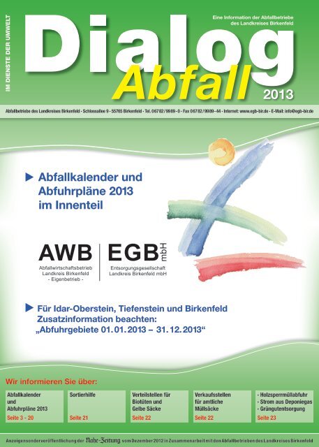 Dialog Abfall - EGB - Entsorgungsgesellschaft Landkreis Birkenfeld ...