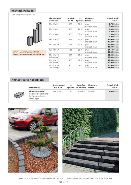 Programmkatalog mit Preisen - Feiter Betonsteinwerk GmbH