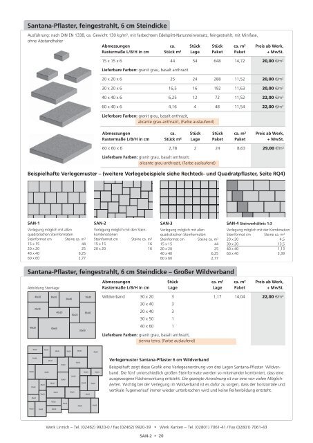 Programmkatalog mit Preisen - Feiter Betonsteinwerk GmbH