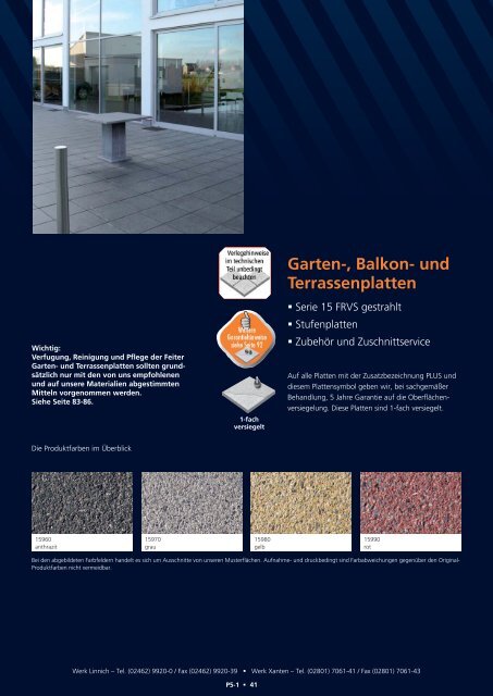 Programmkatalog mit Preisen - Feiter Betonsteinwerk GmbH