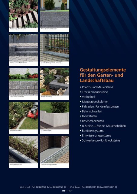 Programmkatalog mit Preisen - Feiter Betonsteinwerk GmbH