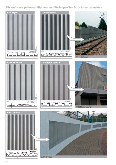 Formliners Strukturmatrizen Matrices de coffrage