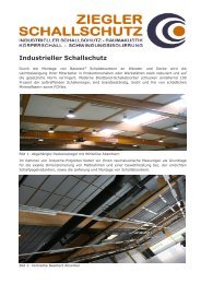 Industrieller Schallschutz - Ziegler Schallschutz