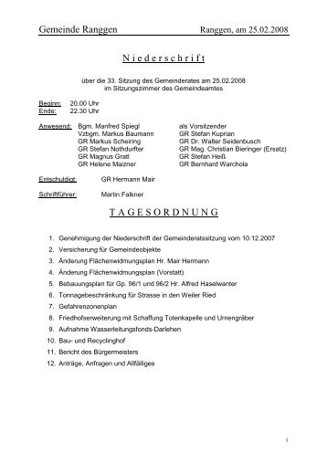 TGO-Pkt. 1 - Gemeinde Ranggen