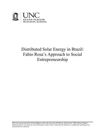 Distributed Solar Energy in Brazil: Fabio Rosa's Approach ... - Wbcsd