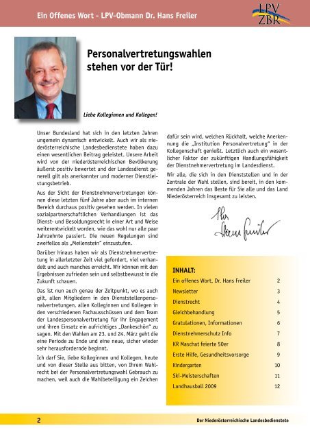 Ausgabe Nr. 1/2009 als PDF-Dokument zu