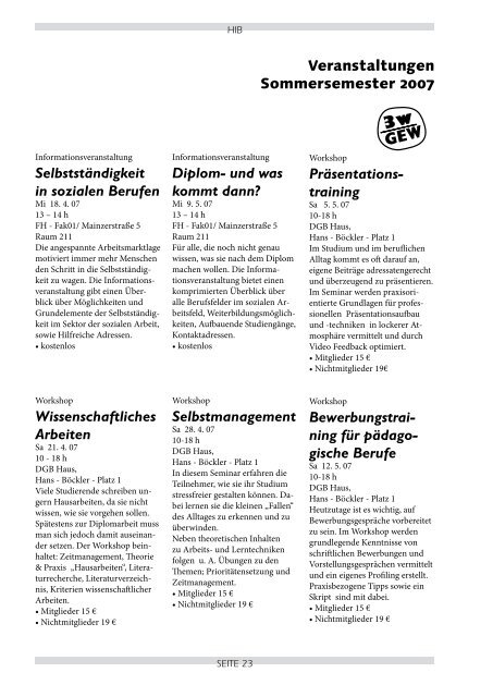 Ausgabe 2/2007 - Gewerkschaft Erziehung und Wissenschaft