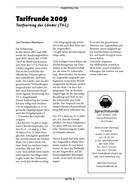 Ausgabe 5/2008 - Gewerkschaft Erziehung und Wissenschaft