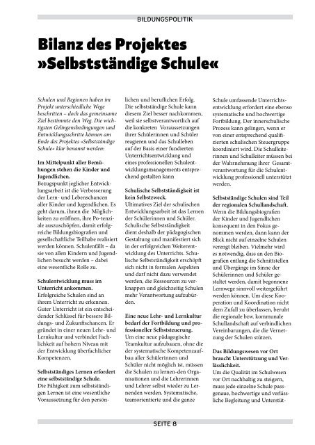 Ausgabe 5/2008 - Gewerkschaft Erziehung und Wissenschaft