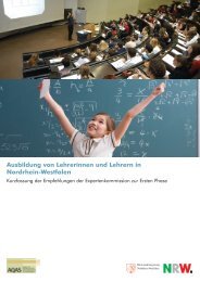 Ausbildung von Lehrerinnen und Lehrern in Nordrhein-Westfalen