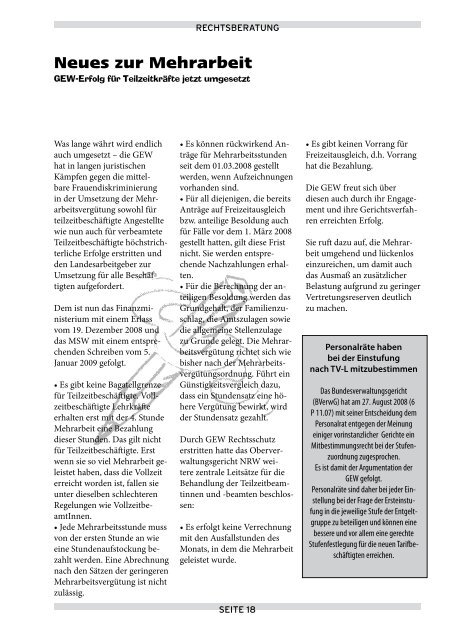 Ausgabe 1/2009 - Gewerkschaft Erziehung und Wissenschaft