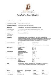 Produkt - Spezifikation - Friedrich Gewürze GmbH