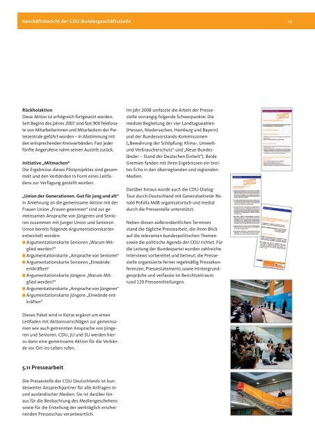 Geschäftsbericht von 2008 (PDF) - CDU Deutschlands