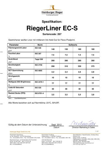 RiegerLiner EC-S - Hamburger Rieger GmbH & Co. KG