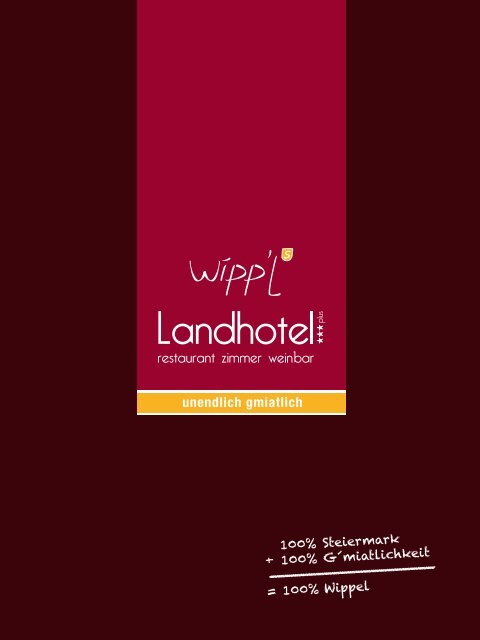 Landhotel Wippel Broschüre - Riegersburg