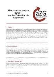 Altersstrukturanalyse aZG© - aus der Zukunft in die Gegenwart