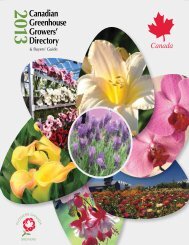 2013 Canadian Greenhouse Growers' Directory - Flowers Canada ...