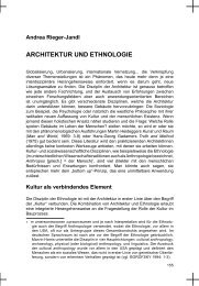 Architektur und Ethnologie - Baugeschichte und Bauforschung