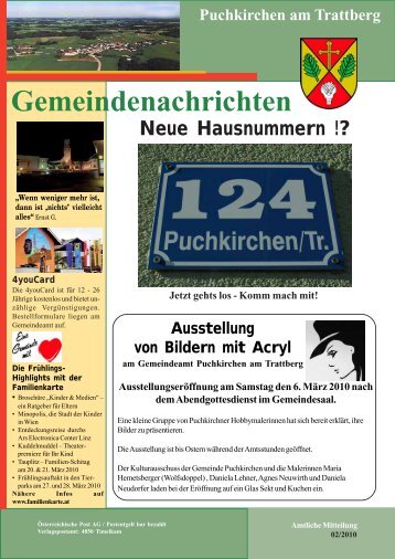 Gemeindenachrichten - Gemeinde Puchkirchen am Trattberg