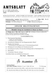 amtliche bekanntmachungen - Unterwachingen