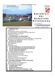 Amtsblatt der Gemeinde Holzhausen