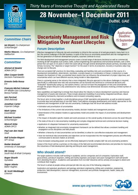 Uncertainty Management and Risk Mitigation Over Asset Lifecycles