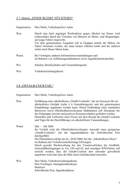 Aktionskonzeptes III - Polizeidirektion Aalen